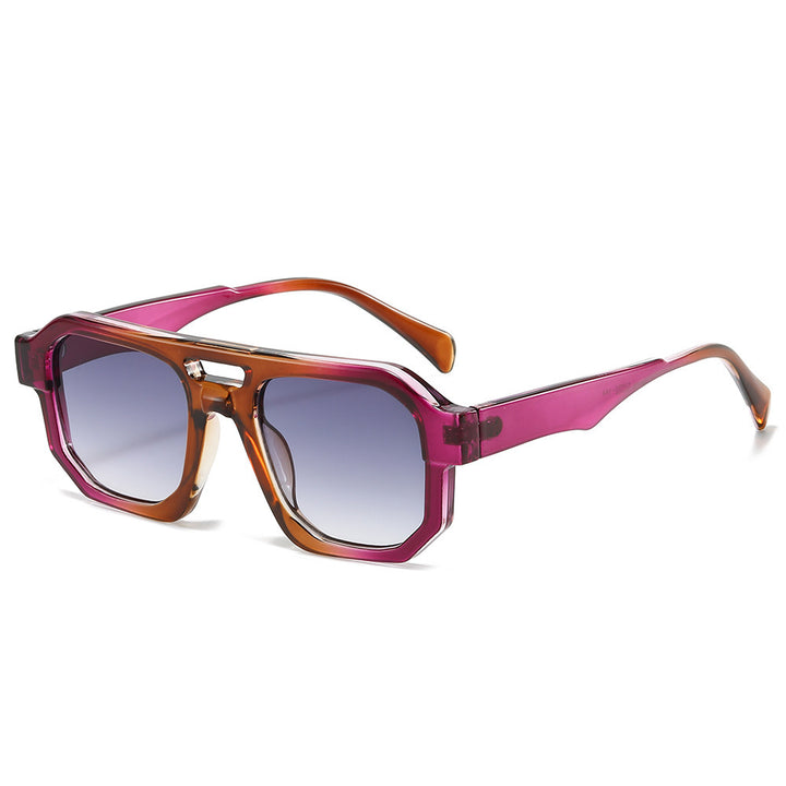 Fashion-Forward Geometrische Übergroße Sonnenbrille Karnz