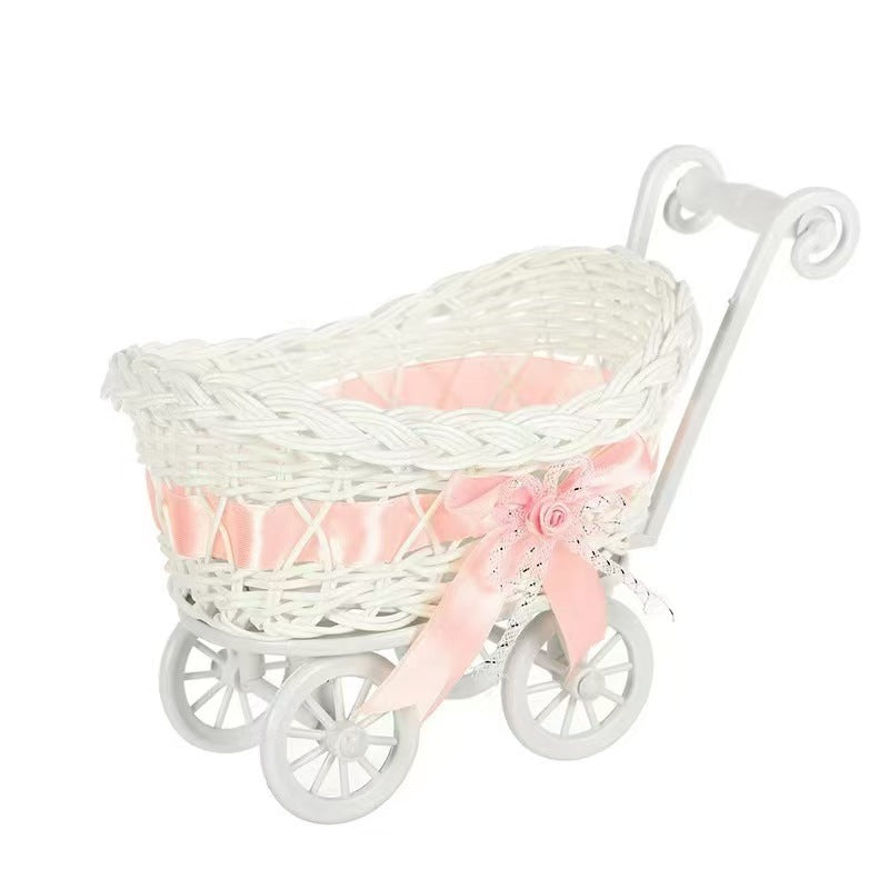 Vintage Woven Doll Pram Karnz