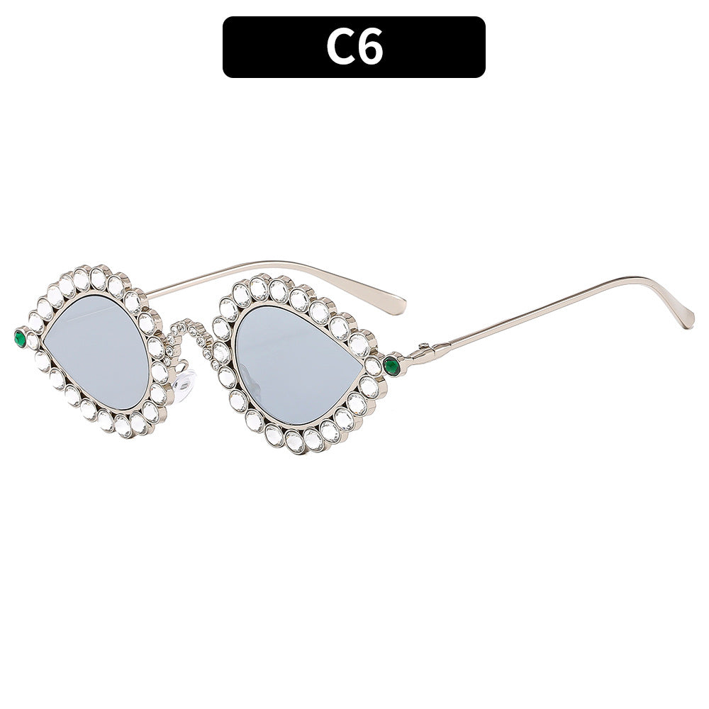 Dekorative Strass Katzenaugen Sonnenbrille