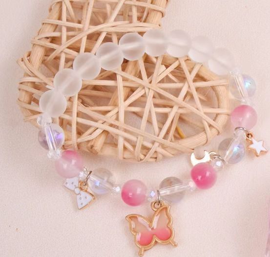Schmetterling Charm Perlenarmband Karnz