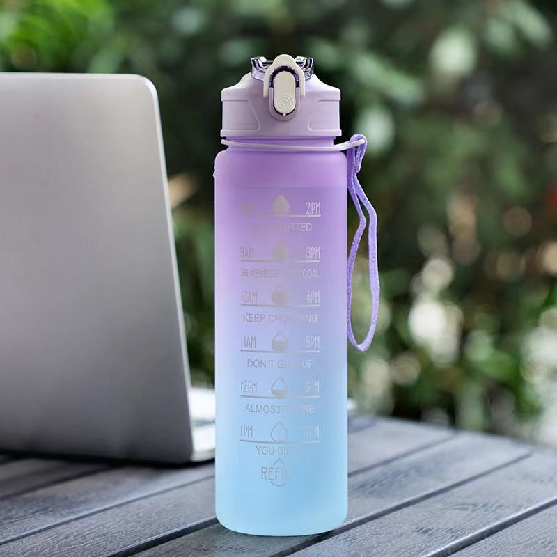 Damen Motivations-Trinkflasche mit integrierter Zeitmarkierung Karnz