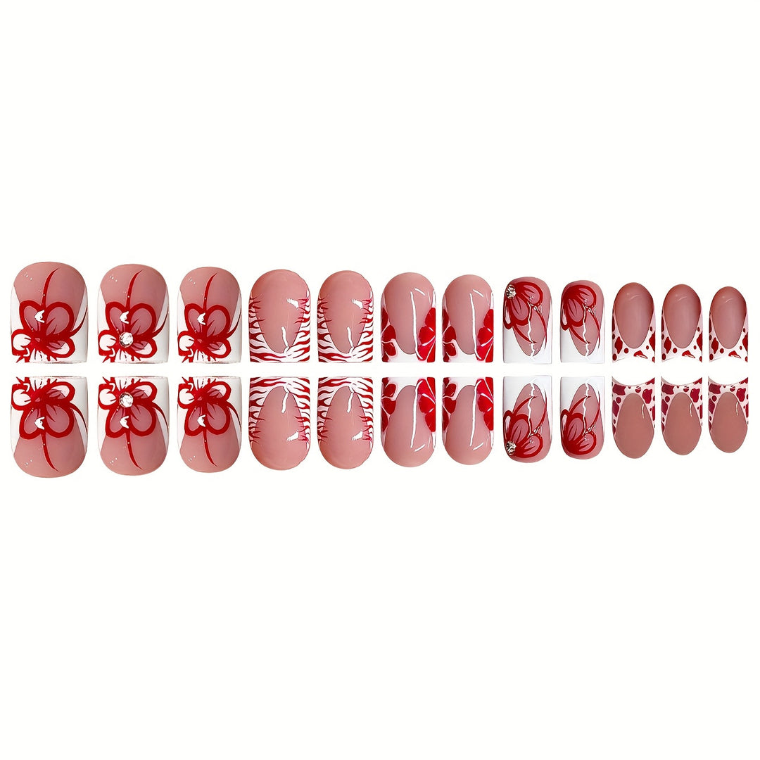 Elegantes Floral-Nageldesign Karnz