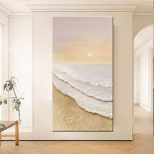 Küsten Sonnenuntergang Landschaft Leinwand Kunst