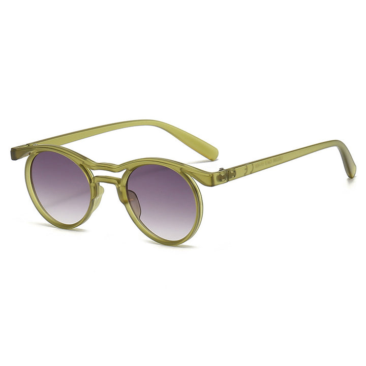 Damen modische runde Sonnenbrille mit UV-Schutz Karnz