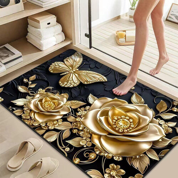 Luxuriöse dekorative florale Badmatte