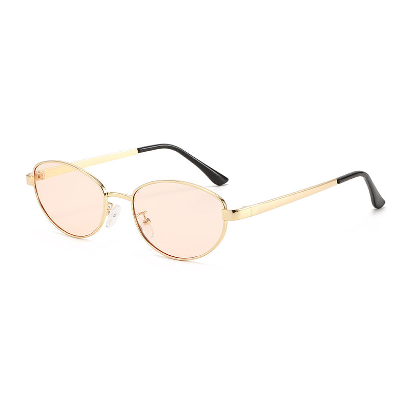 Damen modische Sonnenbrille mit schmalem Metallrahmen Karnz