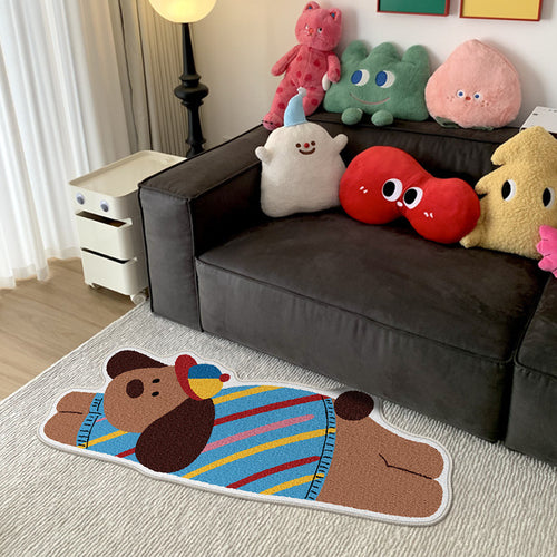 Cute Cartoon Bear Form Bereichsteppich