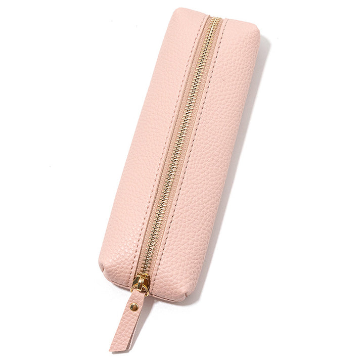 Premium Leder Reißverschluss Bleistift Etui Karnz