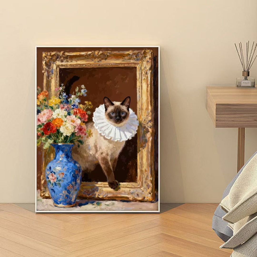 Dekorative katzenmotivierte Kunstdruck Karnz