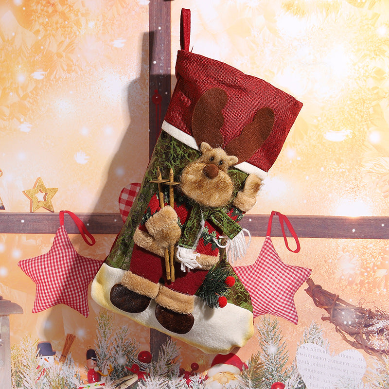 Niedlicher Weihnachtsstrumpf mit Rentierdesign Karnz