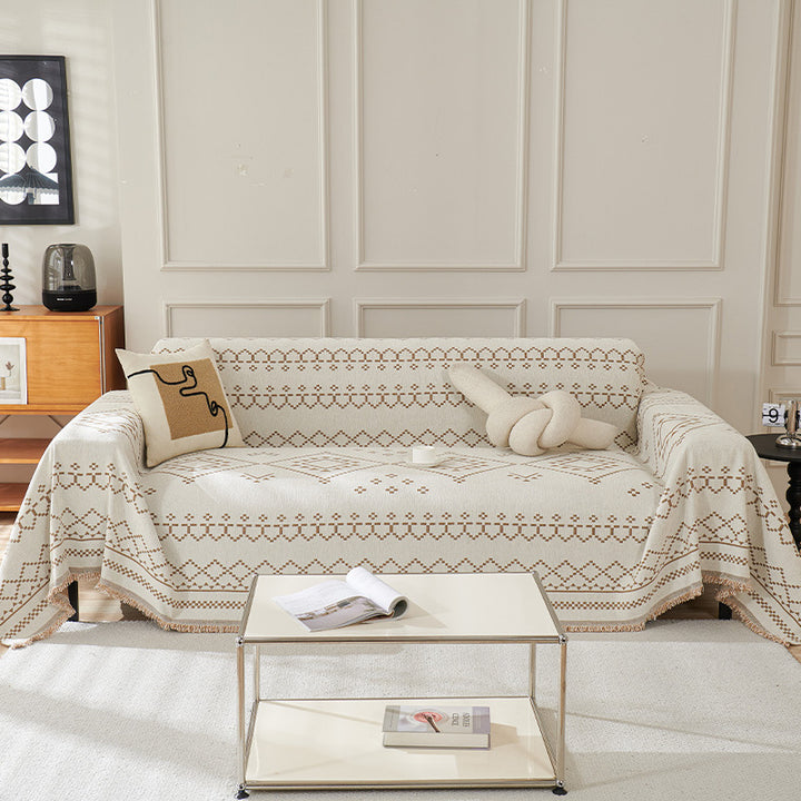 Texturiertes geometrisches Muster Sofa-Wurfdecke