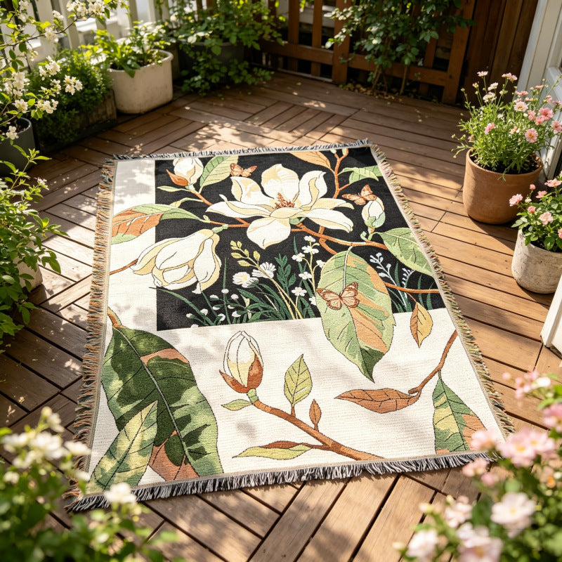 Künstlerisches Florales Außenwandteppich