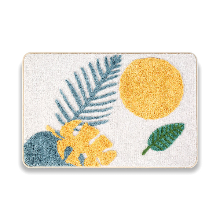 Plüsch Floral Muster Badmatte Karnz