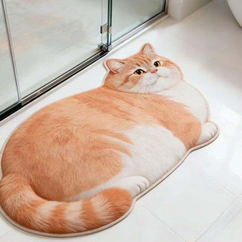 Katzenförmige Badmatte