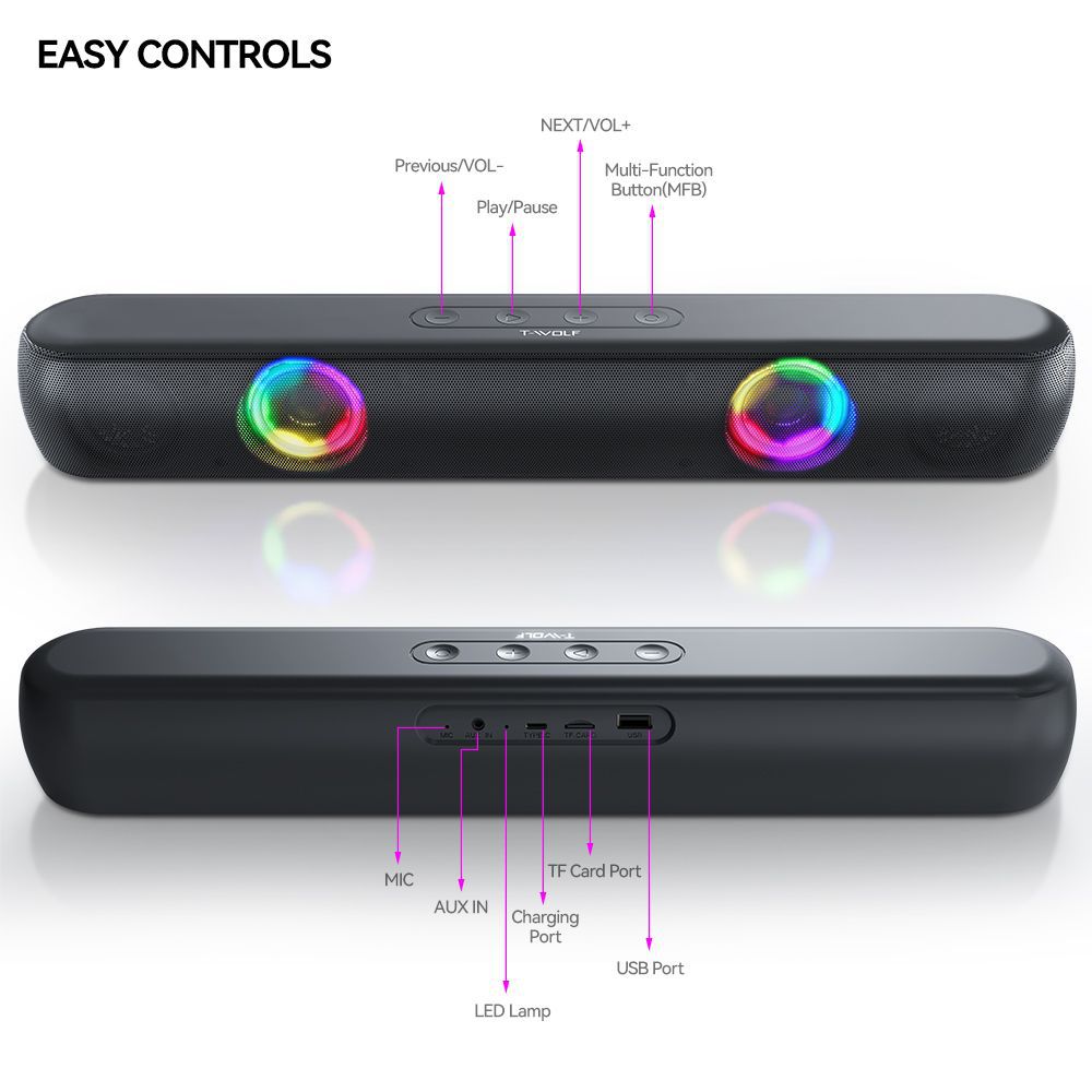 Bluetooth Lautsprecher mit Rgb-Beleuchtung Karnz