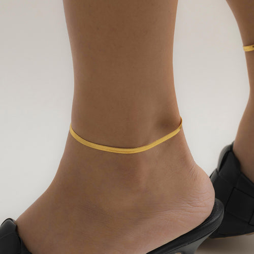 Sleek verstellbare goldene Creolen Halskette Karnz