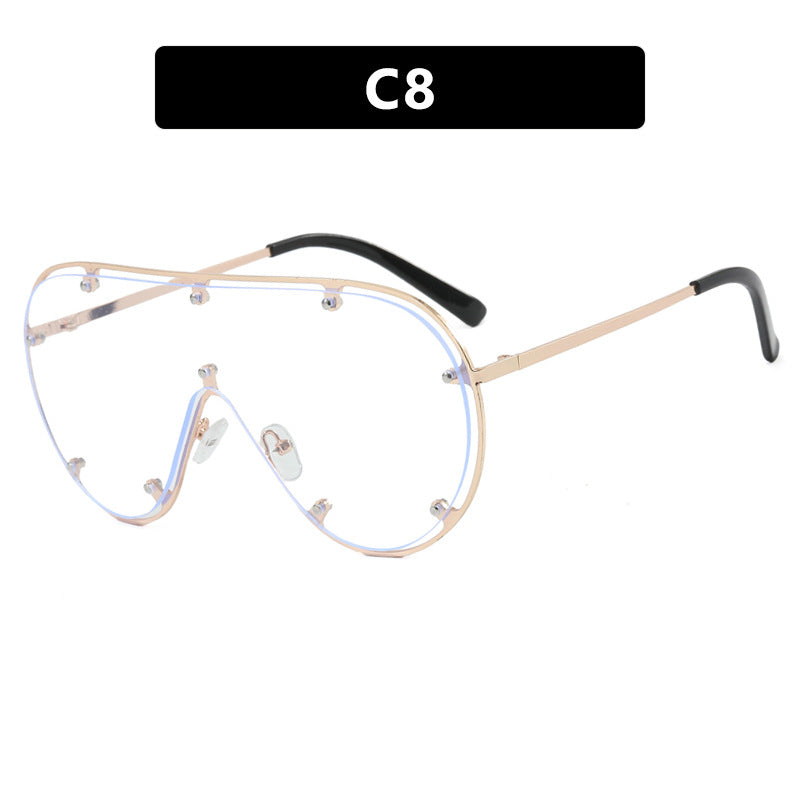 Damen modische oversized Sonnenbrille im stilvollen Retro-Design Karnz