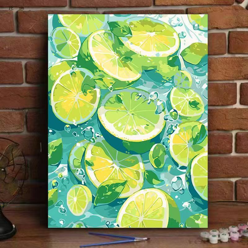 Vibrante Zitrus-inspirierte Wandkunst Karnz