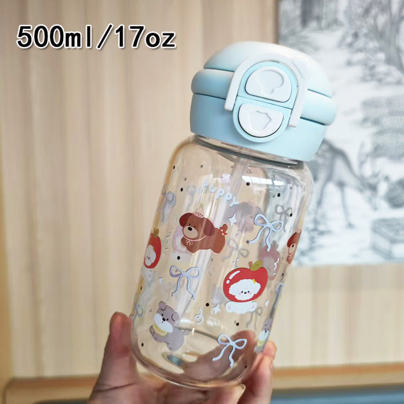 Damen kreative Trinkflasche mit integrierter Silikon-Trageschlaufe Karnz