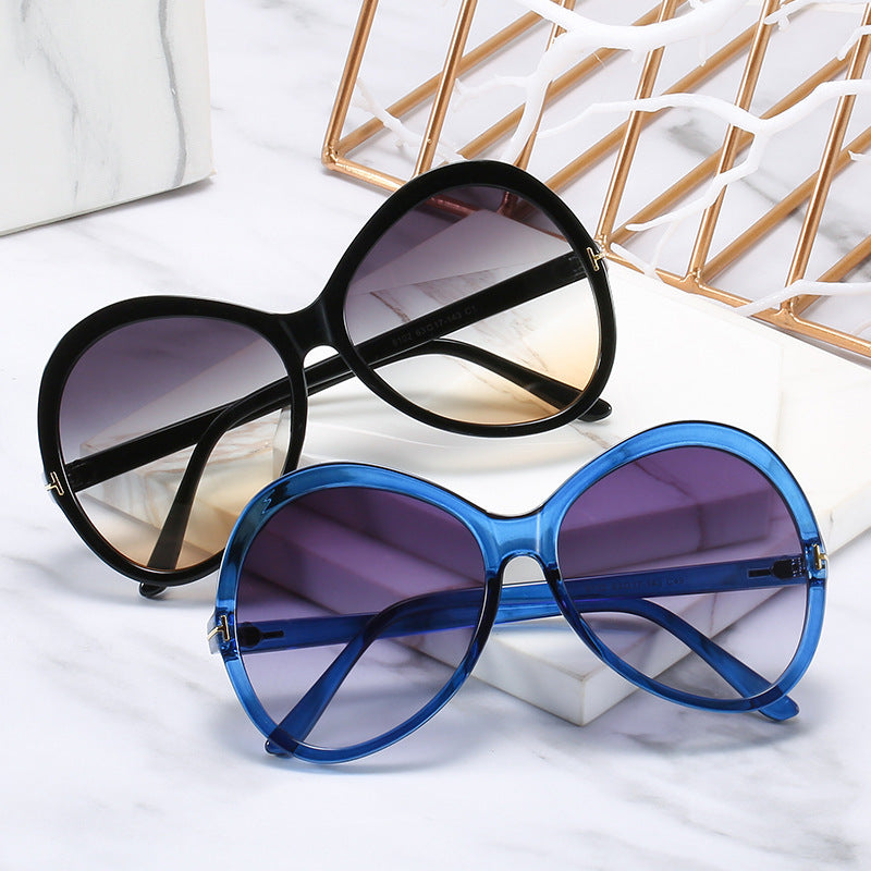Modebewusste Übergroße Schmetterlingssonnenbrille Karnz