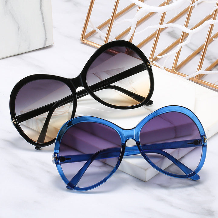 Modebewusste Übergroße Schmetterlingssonnenbrille Karnz