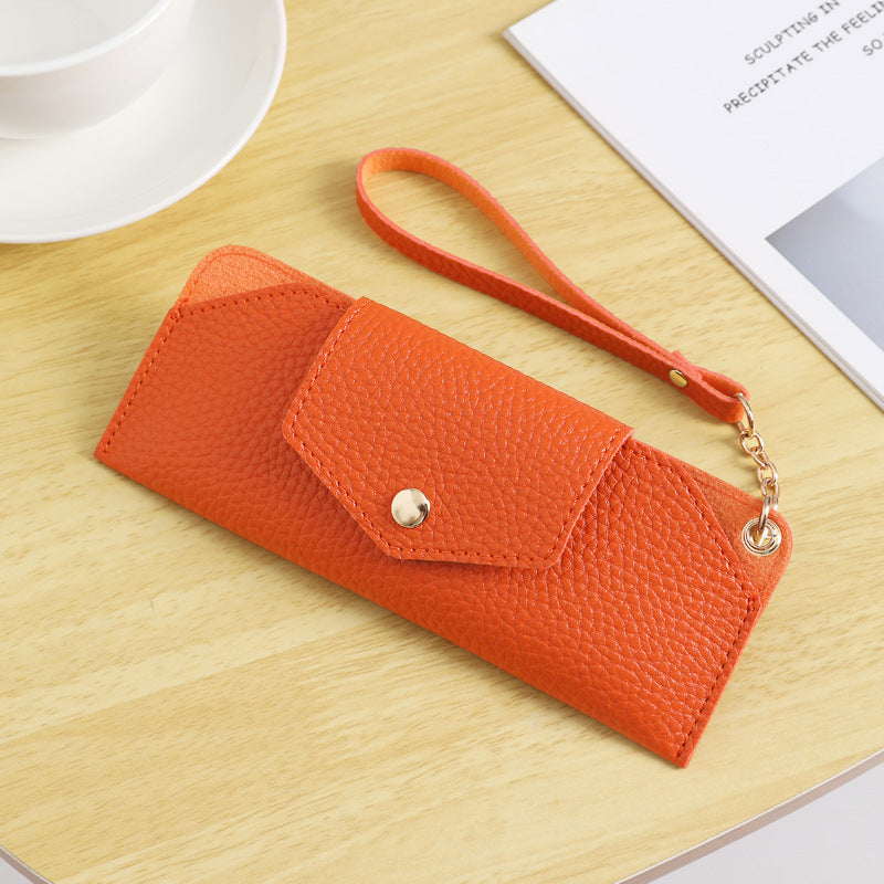 Elegante Texturierte Leder Clutch Tasche