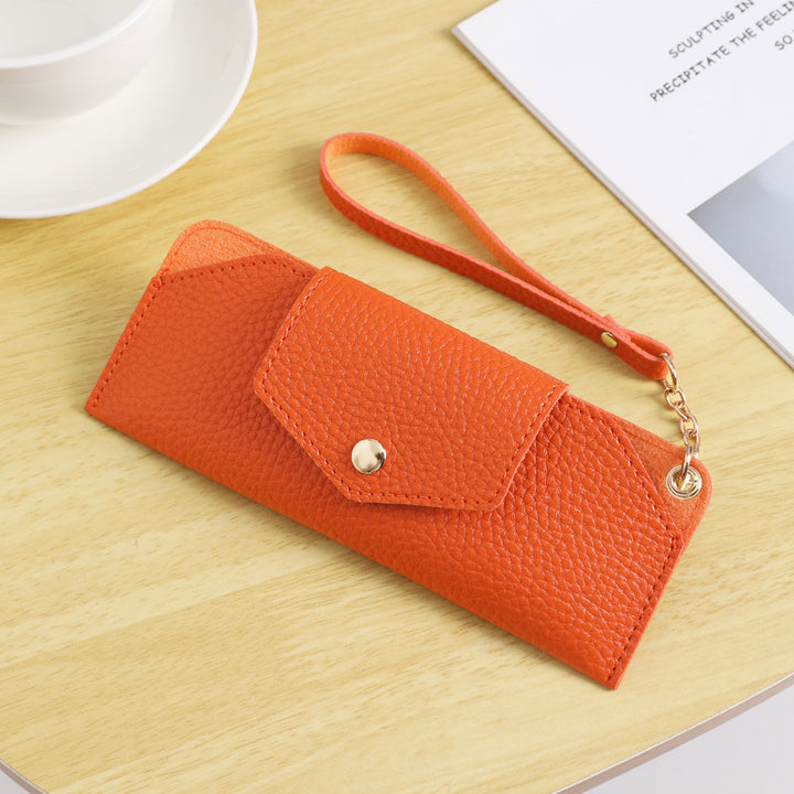 Elegante Texturierte Leder Clutch Tasche
