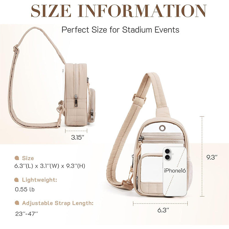 Multifunktionale Transparente Sling-Tasche Karnz