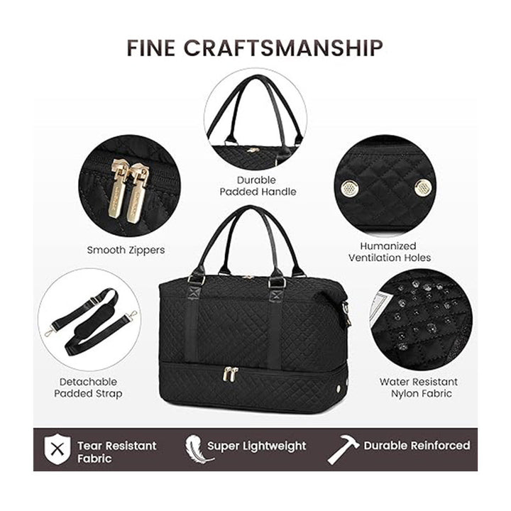 Vielseitige Gesteppten Weekender-Tasche Karnz