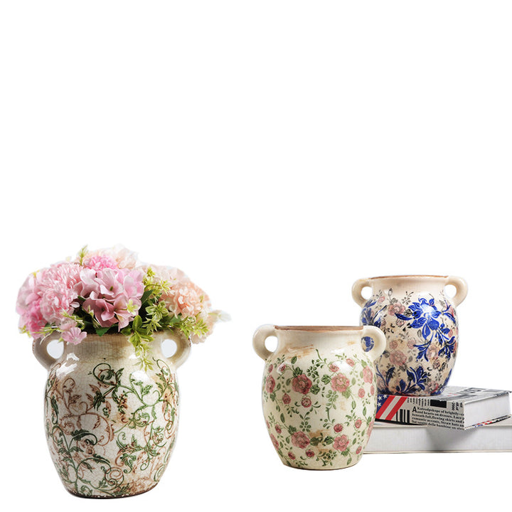 Blumendekorationsgefäß mit verspielter Musterung Karnz