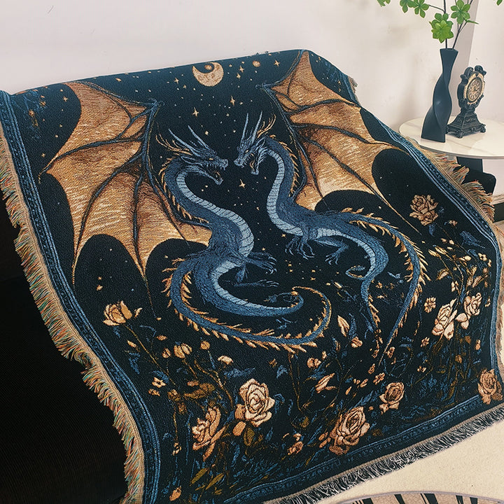 Künstlerische Drachen-Themen Dekokissenwurfdecke
