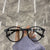 Damen modische Cat-Eye Brille mit dekorativem Rahmen Karnz