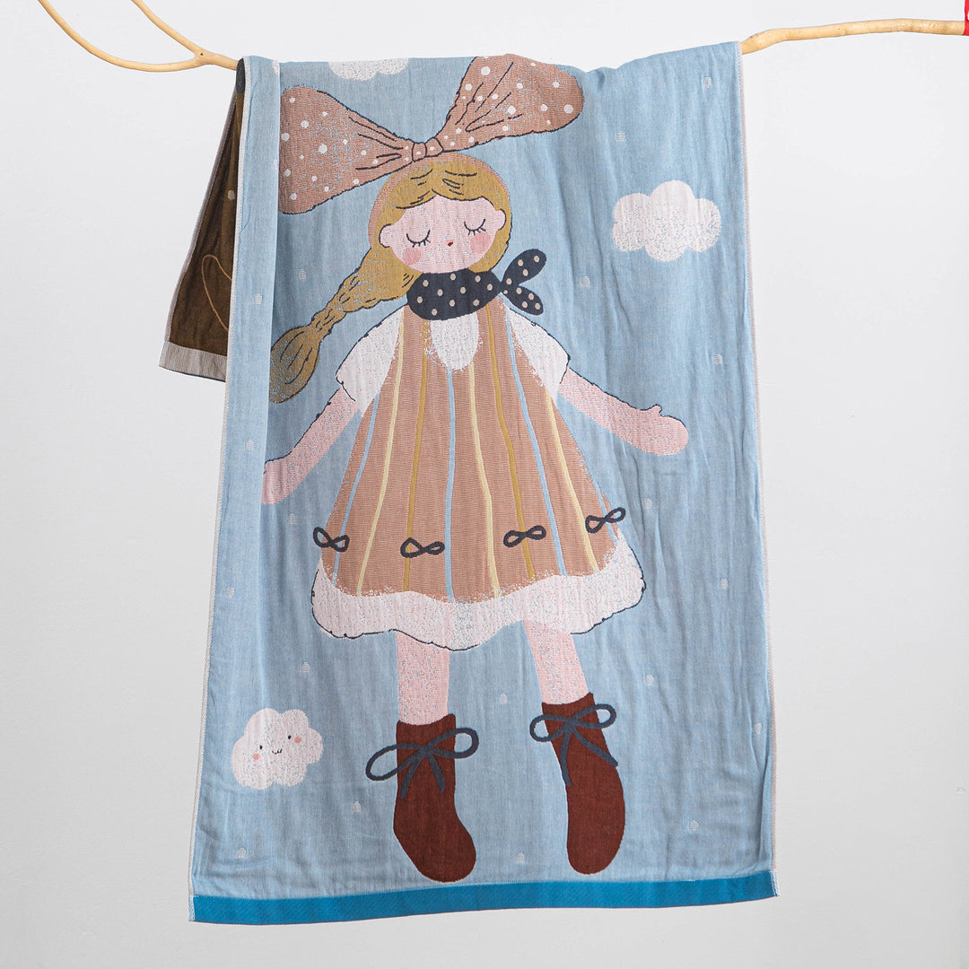 Damen Kuscheltuch mit bearbeitetem Bärenmotiv Karnz