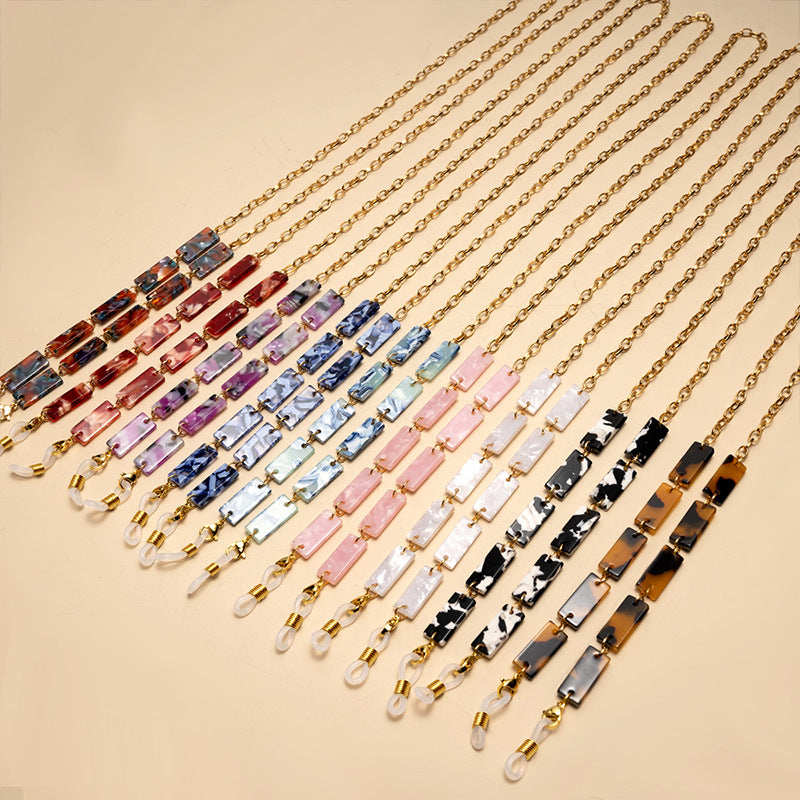 Chunky Abstract Pattern Eyewear Chain Karnz