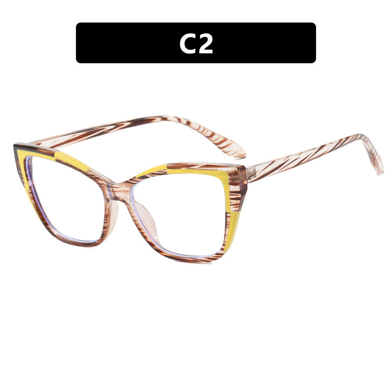 Damen Modische Cat-Eye Brille mit transparentem Rahmen Karnz