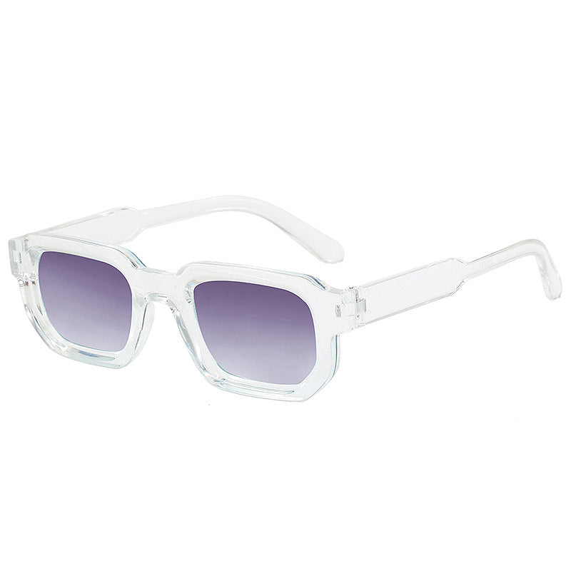 Damen Modische quadratische Sonnenbrille mit klarem Rahmen Karnz