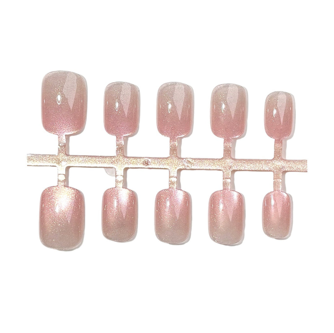 Elegantes kurzes Press-On-Nagelset