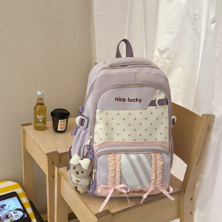 Stylischer multifunktionaler Rucksack mit niedlichen Charms Karnz