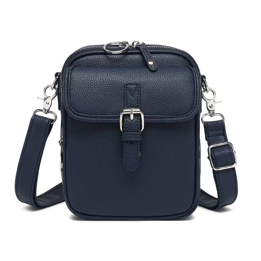 Damen Schultertasche mit praktischem Klappdeckel und verstellbarem Gurt Karnz