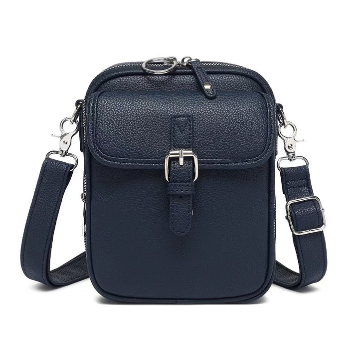 Damen Schultertasche mit praktischem Klappdeckel und verstellbarem Gurt Karnz