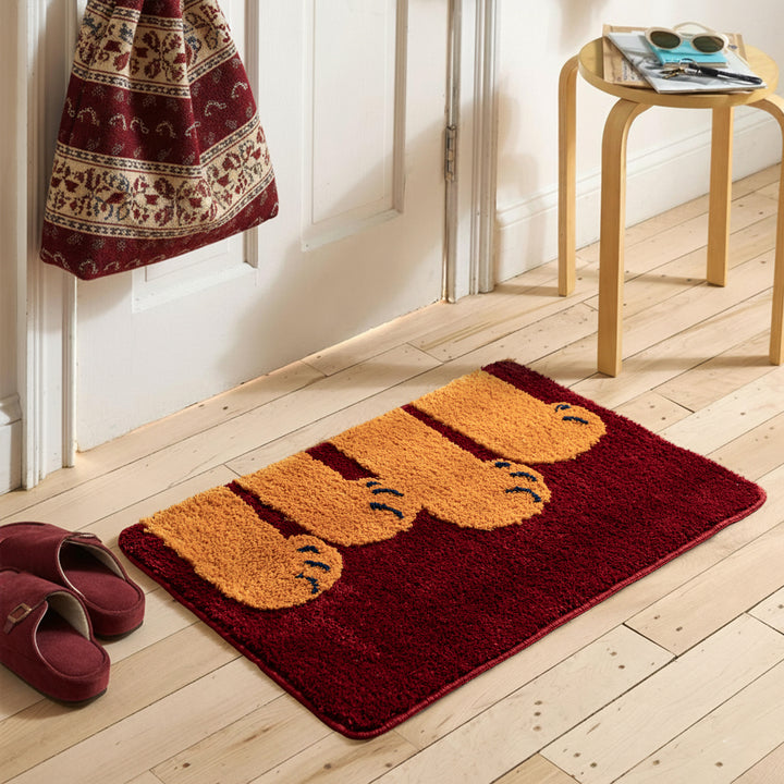 Badematte mit Pfotenmotiv und extraweichem Hochflor Karnz