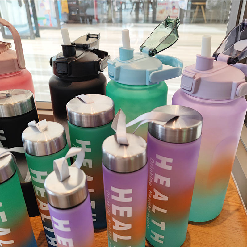 Damen isolierte Sporttrinkflasche mit ergonomischem Griff und auslaufsicherem Deckel Karnz