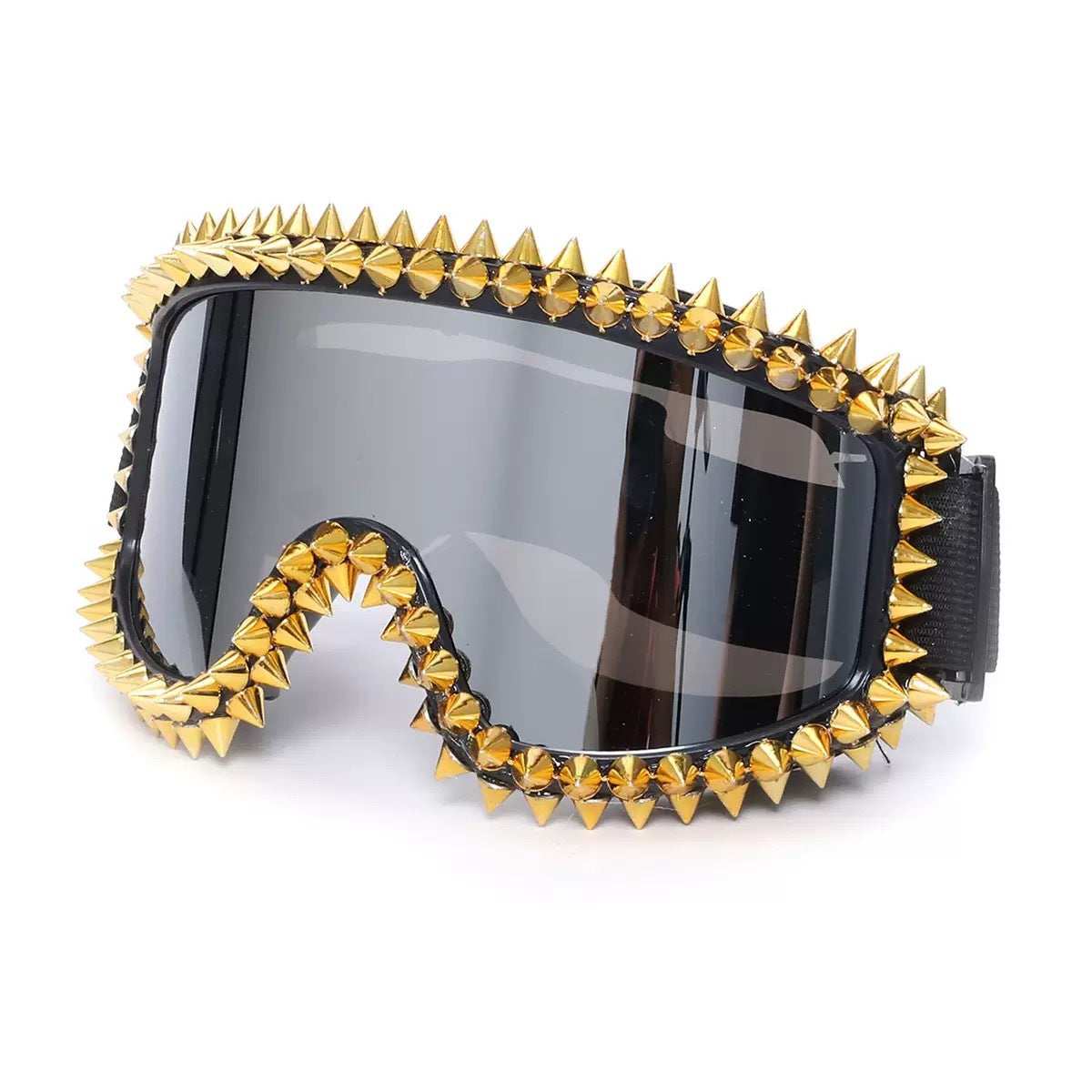 Damen modische Skibrille mit trendigem Nieten-Design Karnz