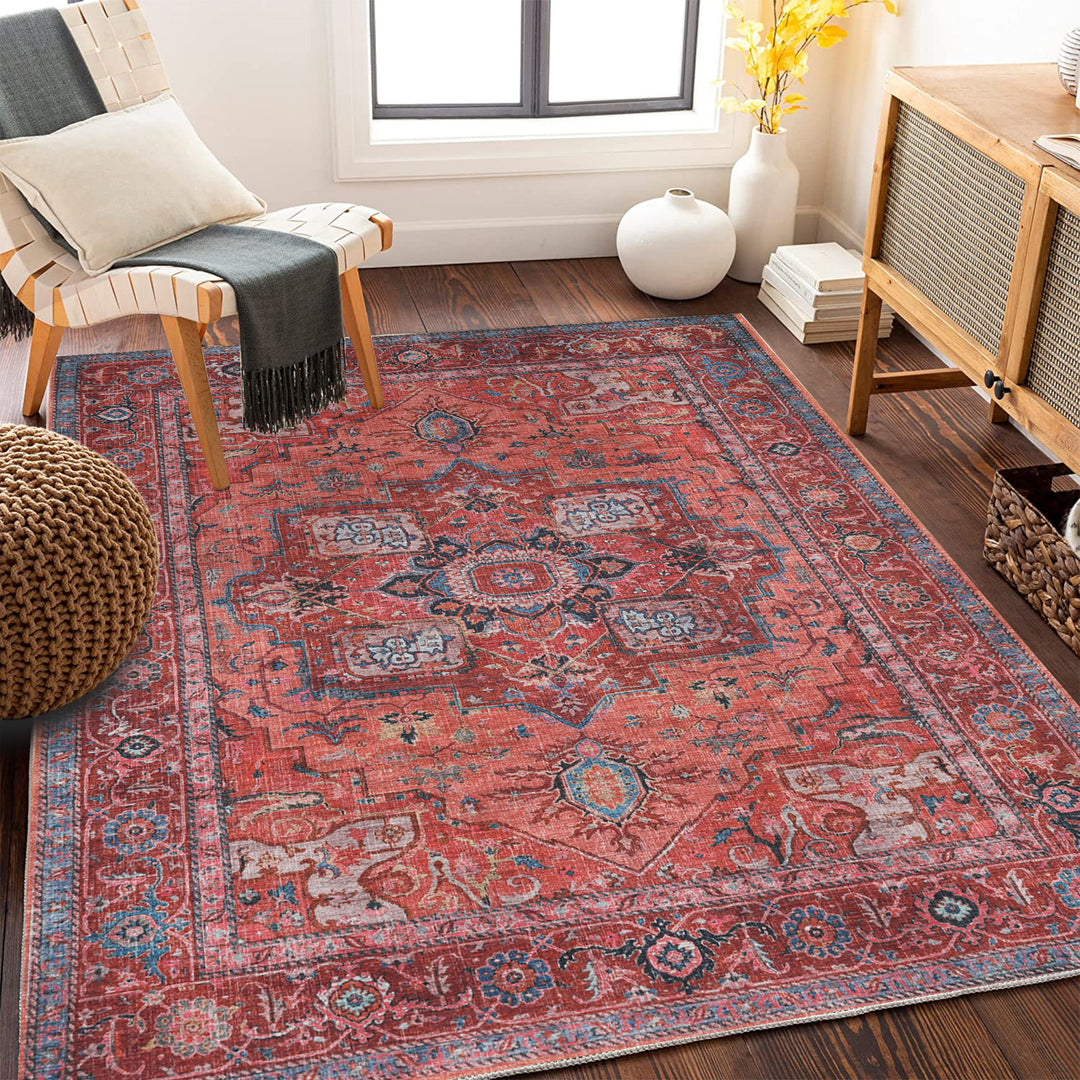 Vintage-inspirierter floraler Teppich