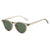Damen Vintage Sonnenbrille mit runden Gläsern und transparentem Rahmen Karnz