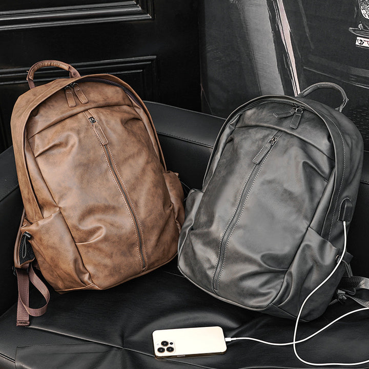 Eleganter Rucksack Aus Robustem Kunstleder mit Multifunktionalen Fächern Karnz