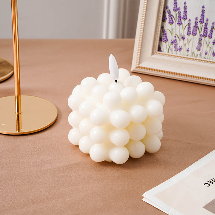 Bubble-Grid Cube LED flameless dekorative Tischkerzenlampe