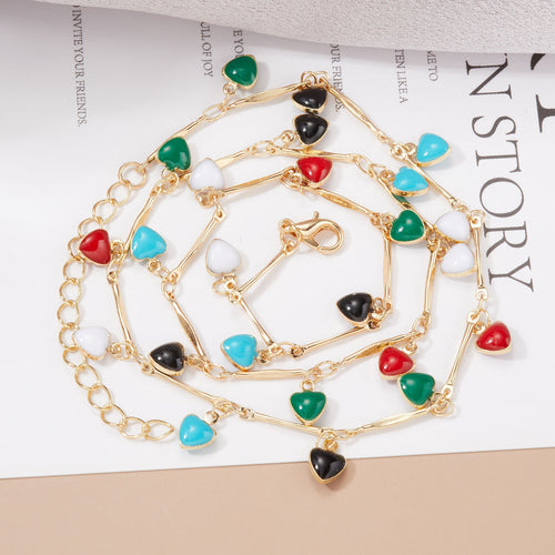 Herz Charm Statement Halskette Karnz