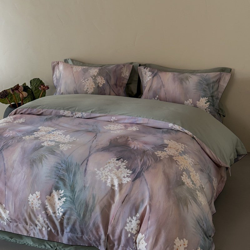 Floral Luxury Cotton Sateen Bettbezug Set