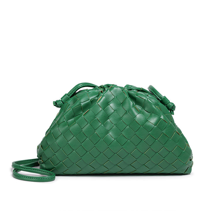 Elegante Gewebte Leder Eimer Tasche Karnz